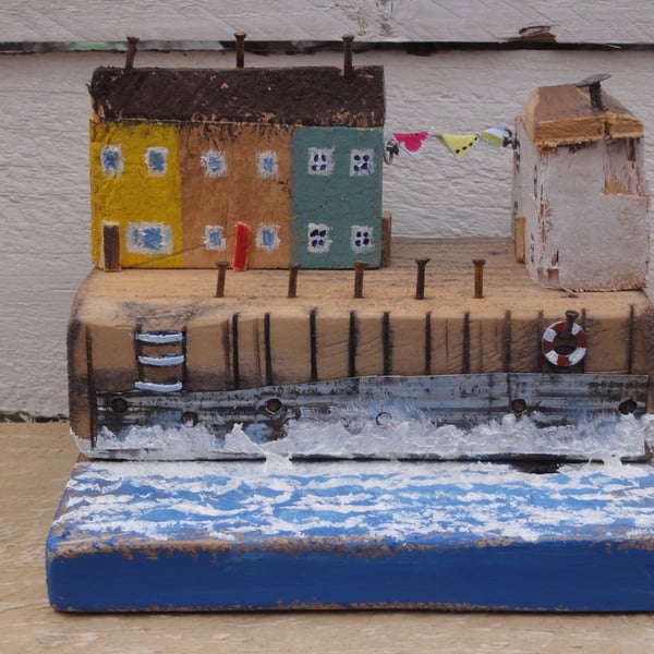 Harbour view - handmade miniature scene