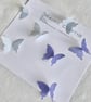Mini Silk Satin Butterflies in Shades of Blue - Image 1