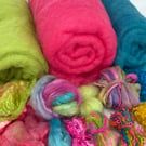 Bag Kit: Summer Carnival Pink & Green Felt Bag on a Ball Materials Kit