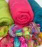 Bag Kit: Summer Carnival Pink & Green Felt Bag on a Ball Materials Kit