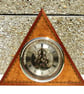 Triangular Skeleton Clock with Quartz Movement - Handmade - Image 1