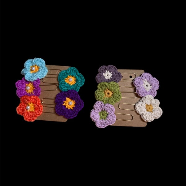 Set of 2 Bookmarks, Planner Clips, Bookmark Clips, Flower Paperclips, Paper Clip