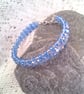 Crystal and Memory Wire Cuff With Safety Chain, Cuff Bracelet, Crystal Bracelet - Image 4