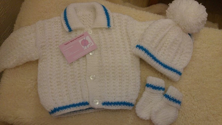 jacket, hat and bootie sets  - made to order