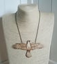 Pyrography crow wooden pendant - Image 2