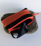 Orange & Black Swimming Goggle Case - Recycled Neoprene - Unique & Eco-Friendly