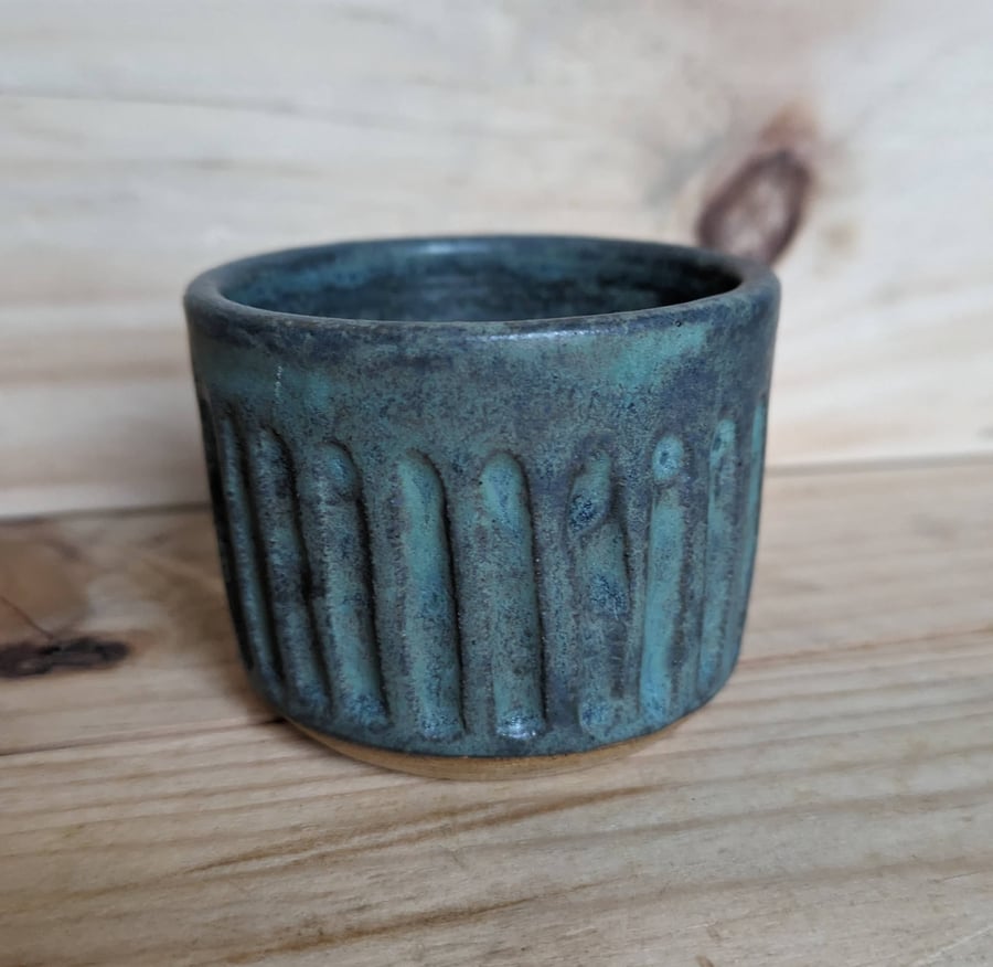 Teeny squat espresso tumbler (matte green)