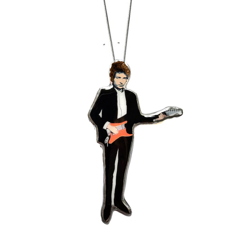 Statement Bob Dylan Legend Resin Necklace by EllyMental