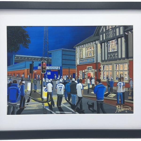 Tranmere Rovers, Prenton Park, High Quality Framed Football Art Print 14"x11"