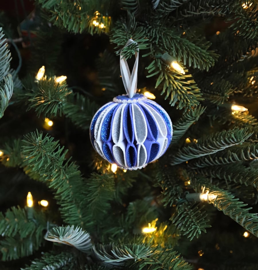 Blue and Silver Bauble