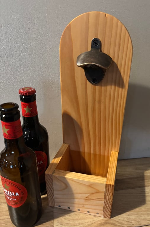 Hanging Bottle Opener &  cap catcher