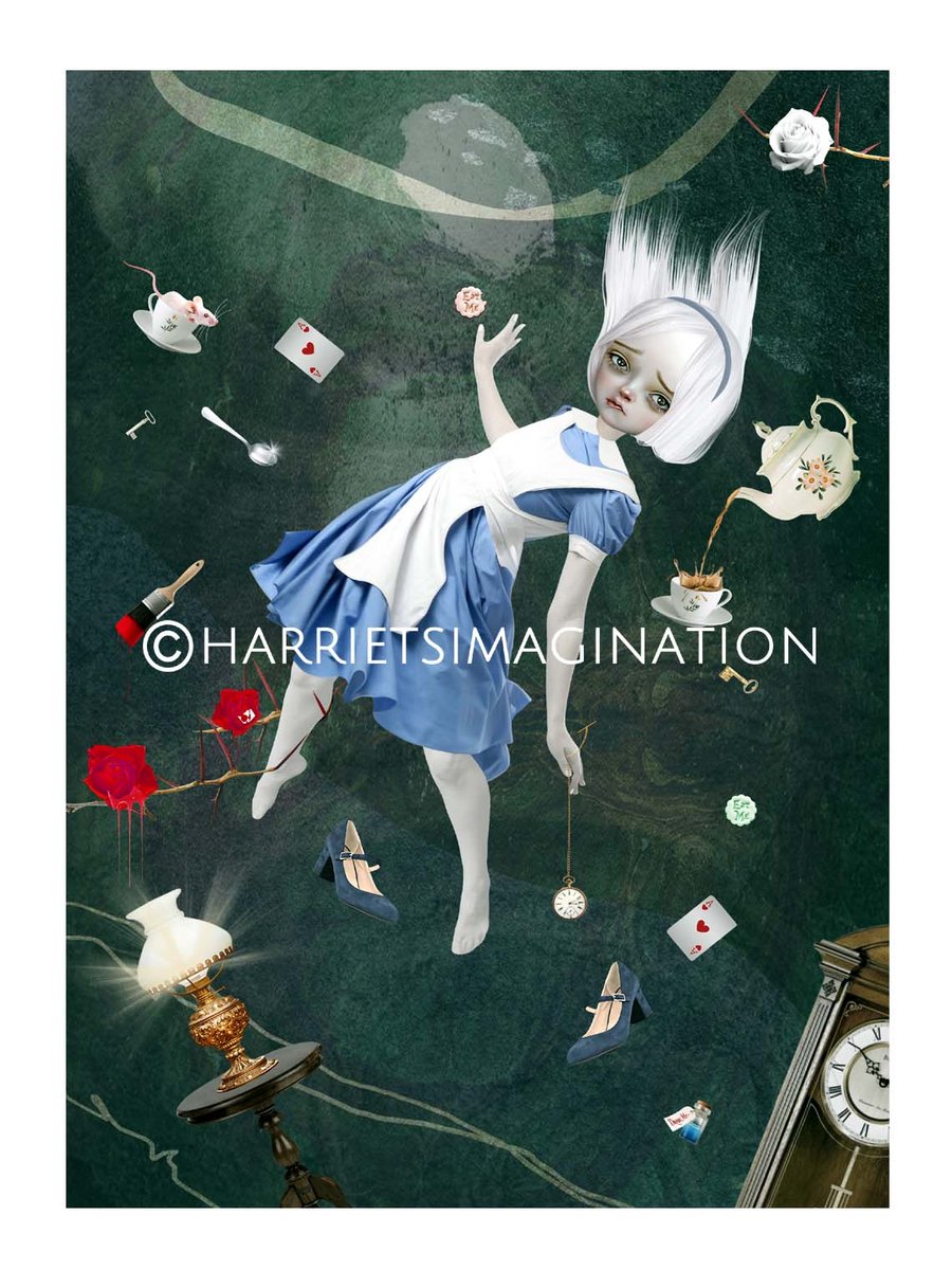 Alice Down The Rabbit Hole Art Print