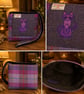 Harris tweed Crossbody Bag with Celtic Cat