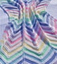 Pastel rainbow baby blanket 100% cotton