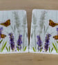 Marble 'Lavender & Butterfly' Coasters - Image 1