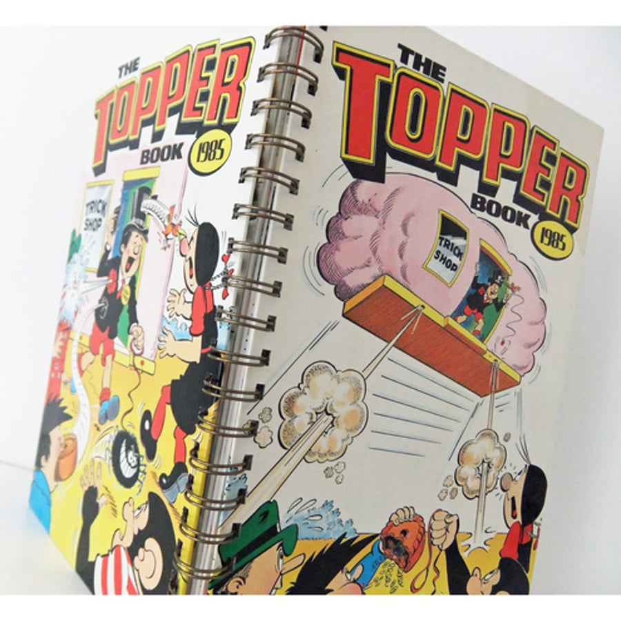 Up-cycled Topper Notebook 1985