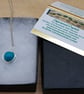 Minimalist Turquoise circle pendant. December birthstone - Image 5
