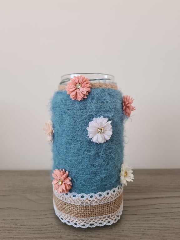 Cashmere wrapped vase