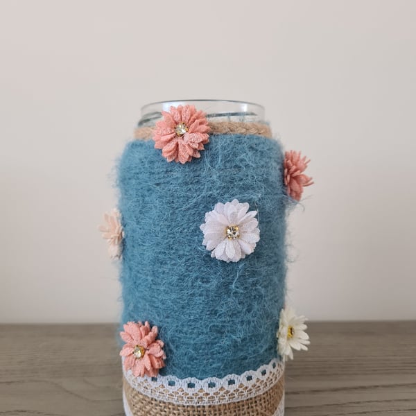 Cashmere wrapped vase