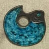 Blue bird brooch 