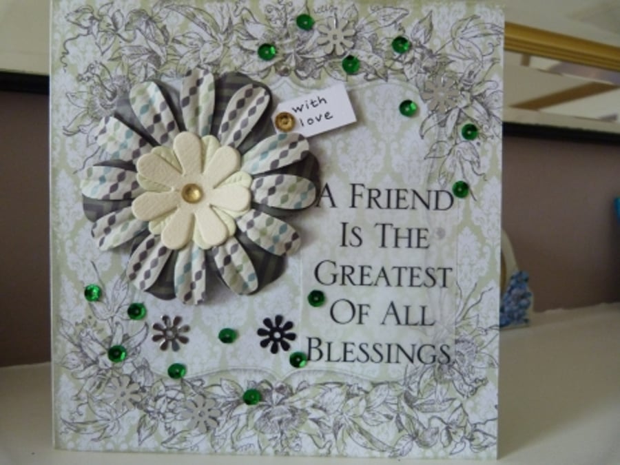 Green Friend Birthday Card