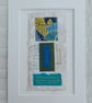 Pretty Patterned Blue Green Yellow Handstitched Geometric Small Art Pictures - Image 6