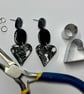 Splash Heart Dangle Earrings - Image 2