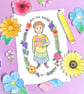 A5 Custom Children's Portrait Watercolour Illustration - Image 2
