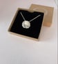Silver moulded daisy pendant necklace - Image 1