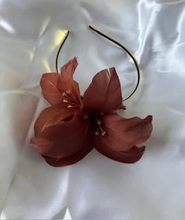 Cocoa Brown Feather Fascinator - Wedding - Special Occasion