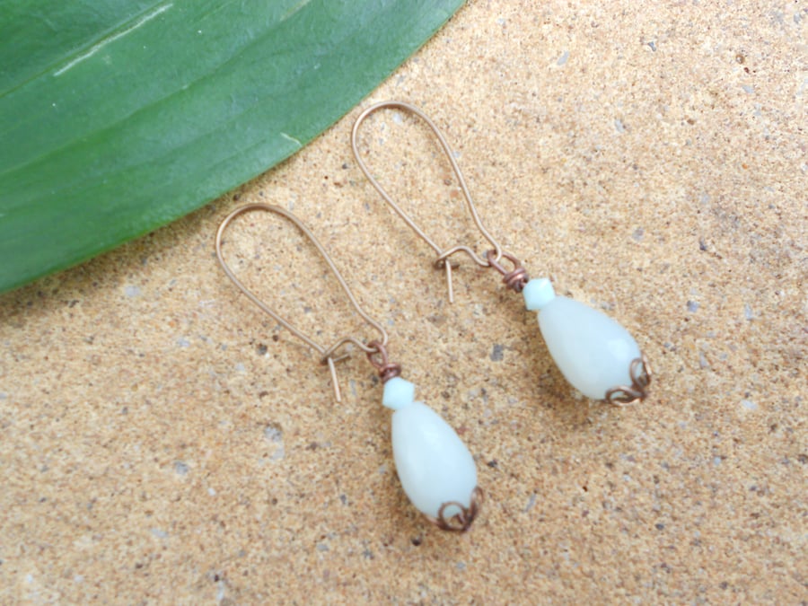 Amazonite & Swarovski Earrings