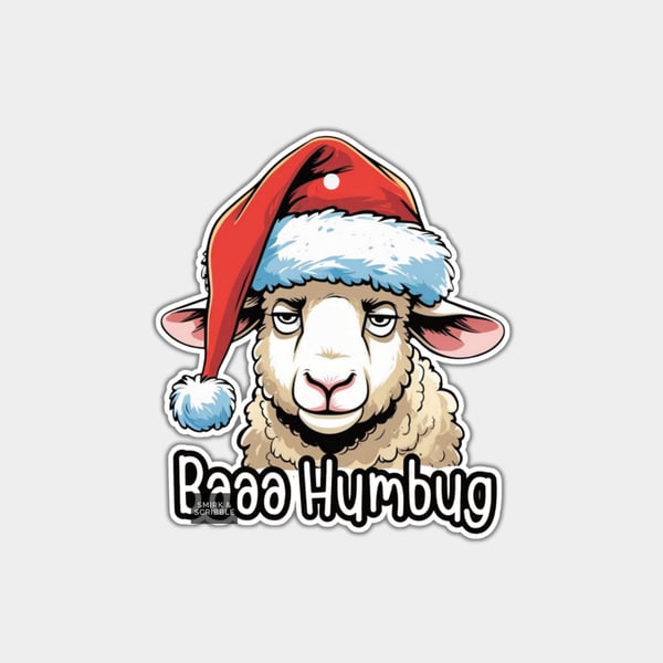 Funny Christmas Gift Tags For Adults, 6pk - Cute Sheep Pun
