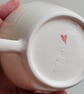 Handmade Ceramic Robin Cup with Birdprints and Musical Notes Made TO ORDER Mug - Image 6