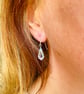 Clear AB Teardrop Crystal Earrings  - Image 1
