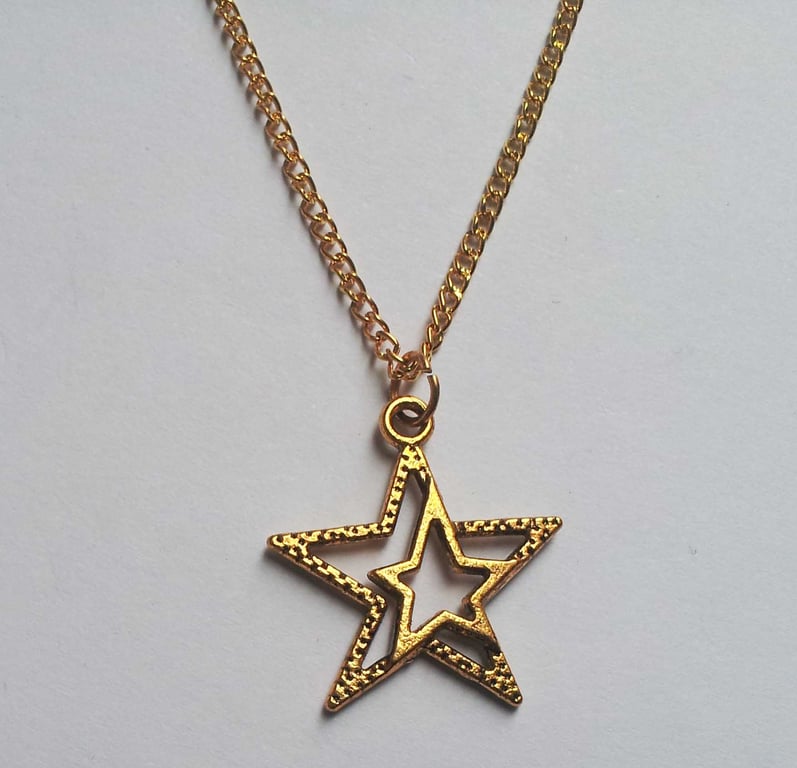 Gold Plate Star Necklace