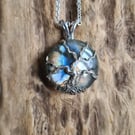 925 Silver & Labradorite Tree of Life Necklace Gift Crystal Jewellery Jewelry