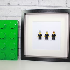 FATHER TED TRIO -THE CRAGGY ISLAND CREW - FRAMED LEGO TED, JACK, DOUGAL