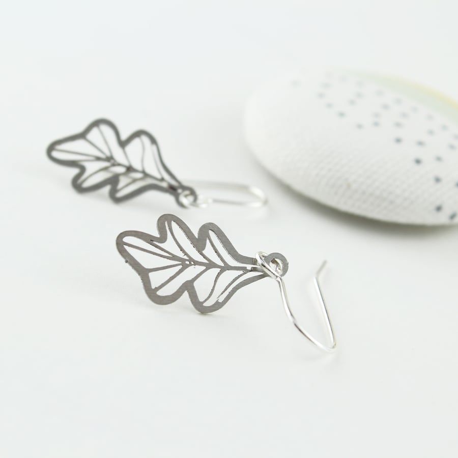 English Oak Leaf Earrings