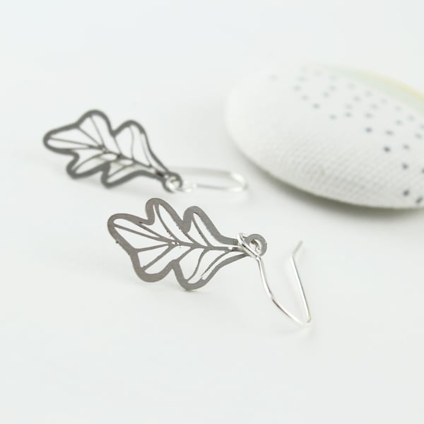 English Oak Leaf Earrings