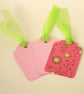 Pack of 3 pink and green gift tags - Image 2