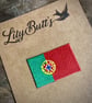 Embroidered Flag Iron Patch - Portugal 3.5cm x 5cm - Image 2