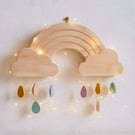 Wooden Rainbow Wall Art - for nursery or bedroom 
