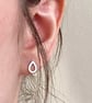 Handmade Silver Dewdrop Earrings - Image 2