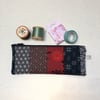 Japanese Patterned Fabric Slim Pencil Case