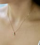 Heart necklace with multi-colored labradorite