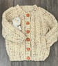 Hand Knitted cable Pattern Cardigan To Fit Age 3-4 years