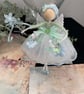 Beautiful handmade flower fairy, children's room decor, gift young girl, - Image 3
