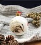 Badger bone china Christmas Bauble - Image 2