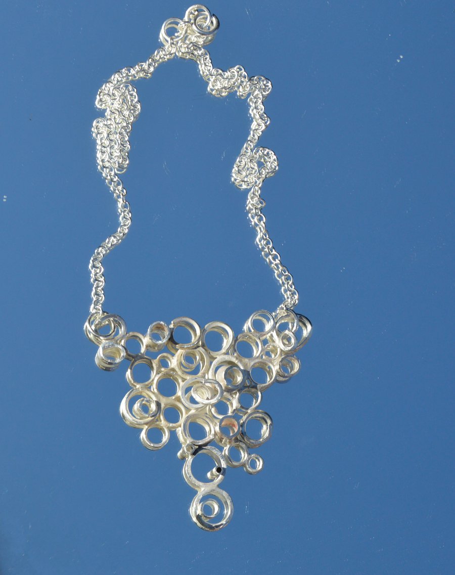 Sterling Silver Tube Necklace 