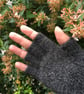 Fingerless gloves alpaca grey - Image 3